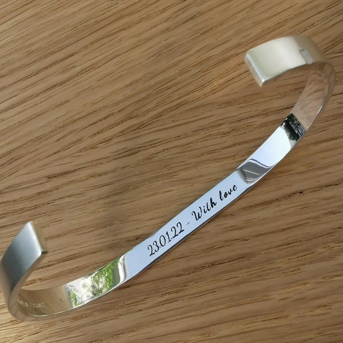 Gravure laser jonc argent "LE JONC"