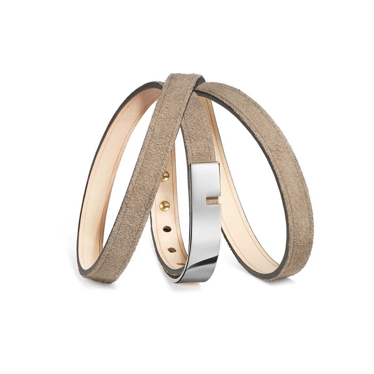 bracelet interchangeable femme suede argent