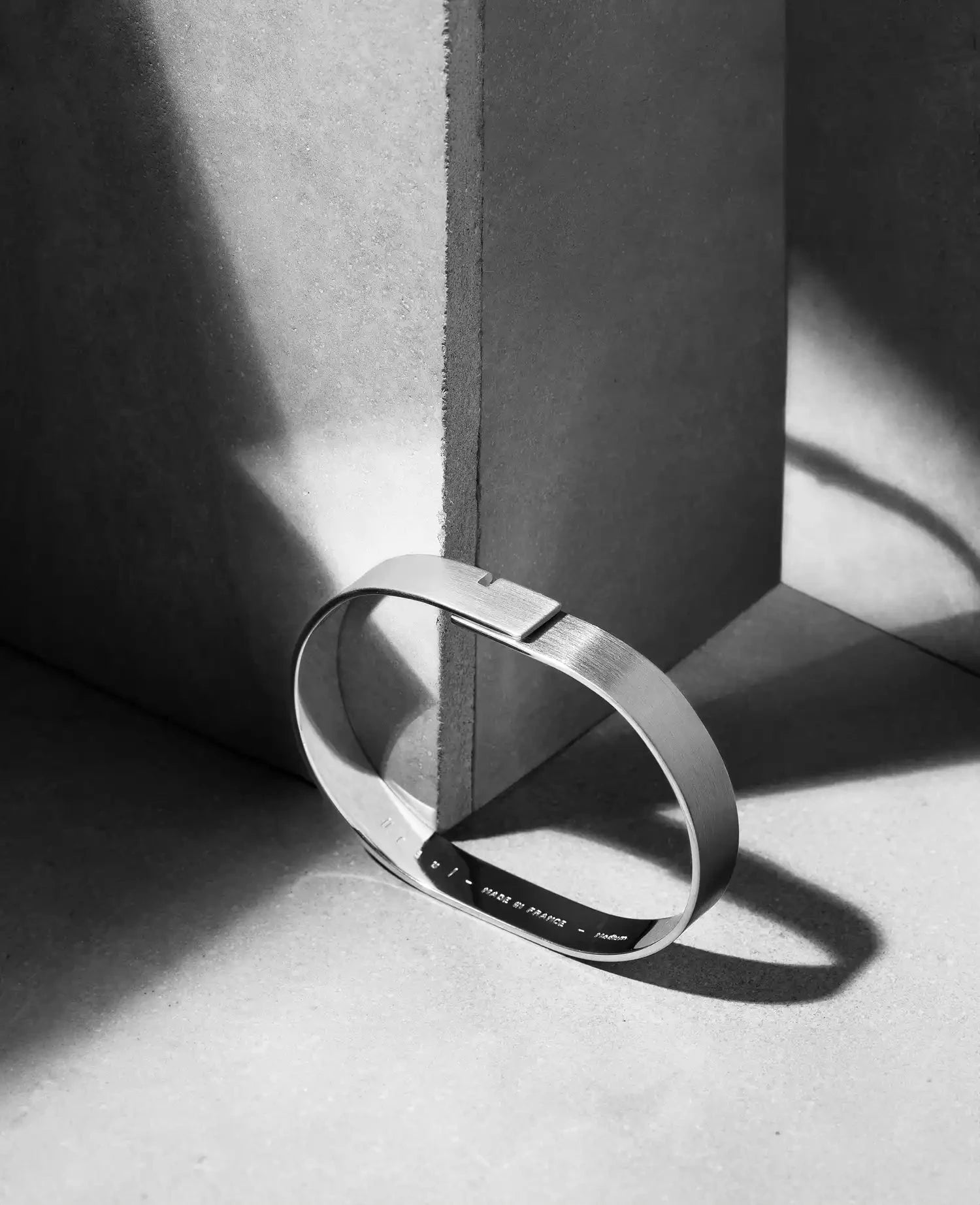 Bracelet jonc argent homme minimaliste