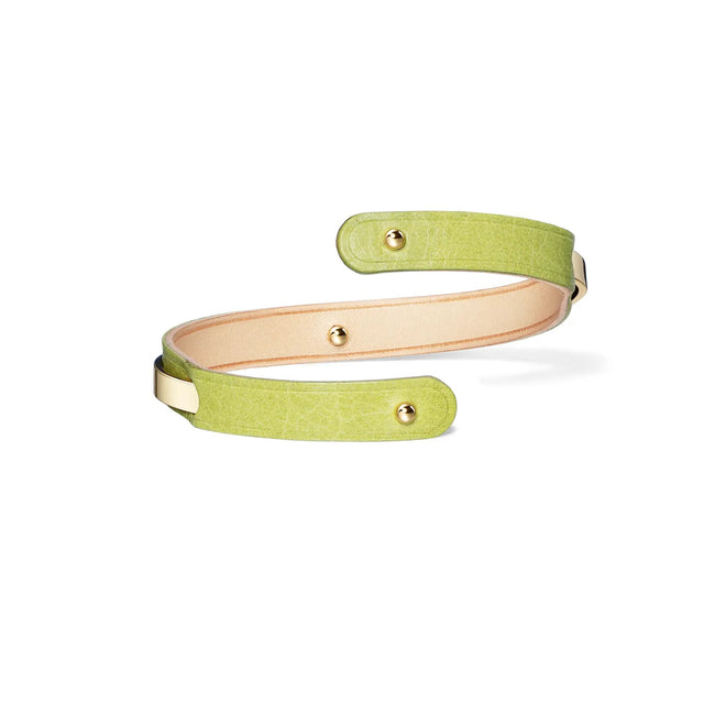 Bracelet cuir citron vert URAEUS n°6