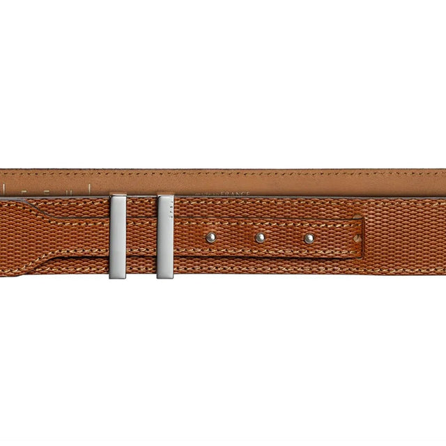 Ceinture cuir motif diamant fauve | SPARTIATE.34