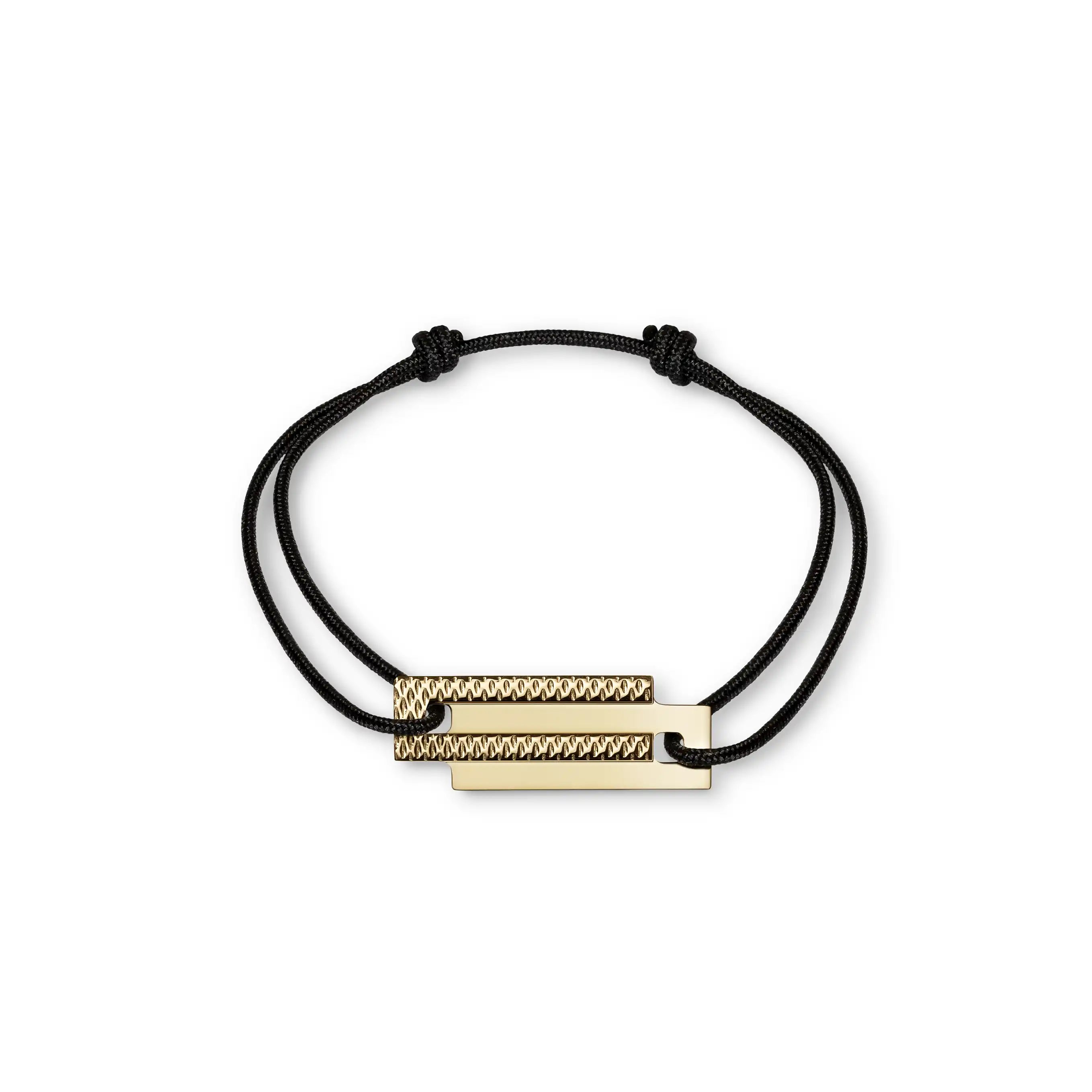 Bracelet cordon homme en or vermeil 18 carats EMBRACE.X – monogramme Ursul