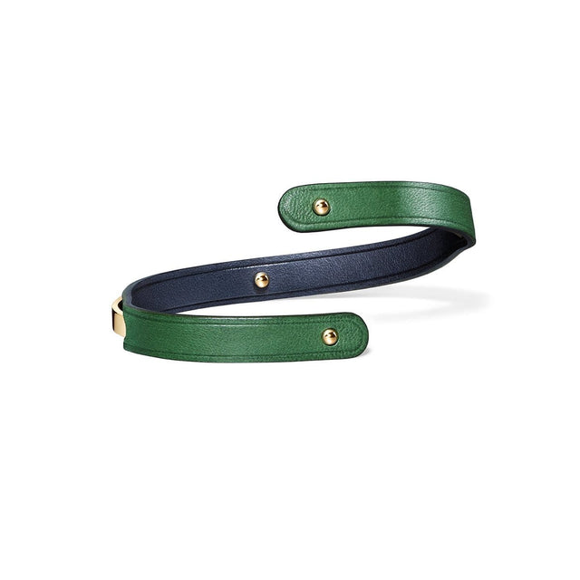 Bracelet cuir femme vert