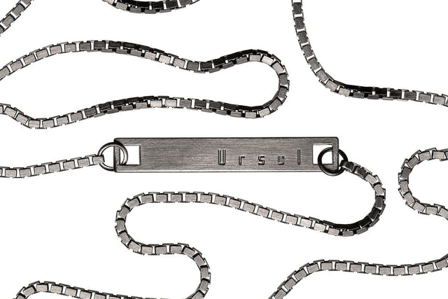 Collier homme argent noir | SLIM