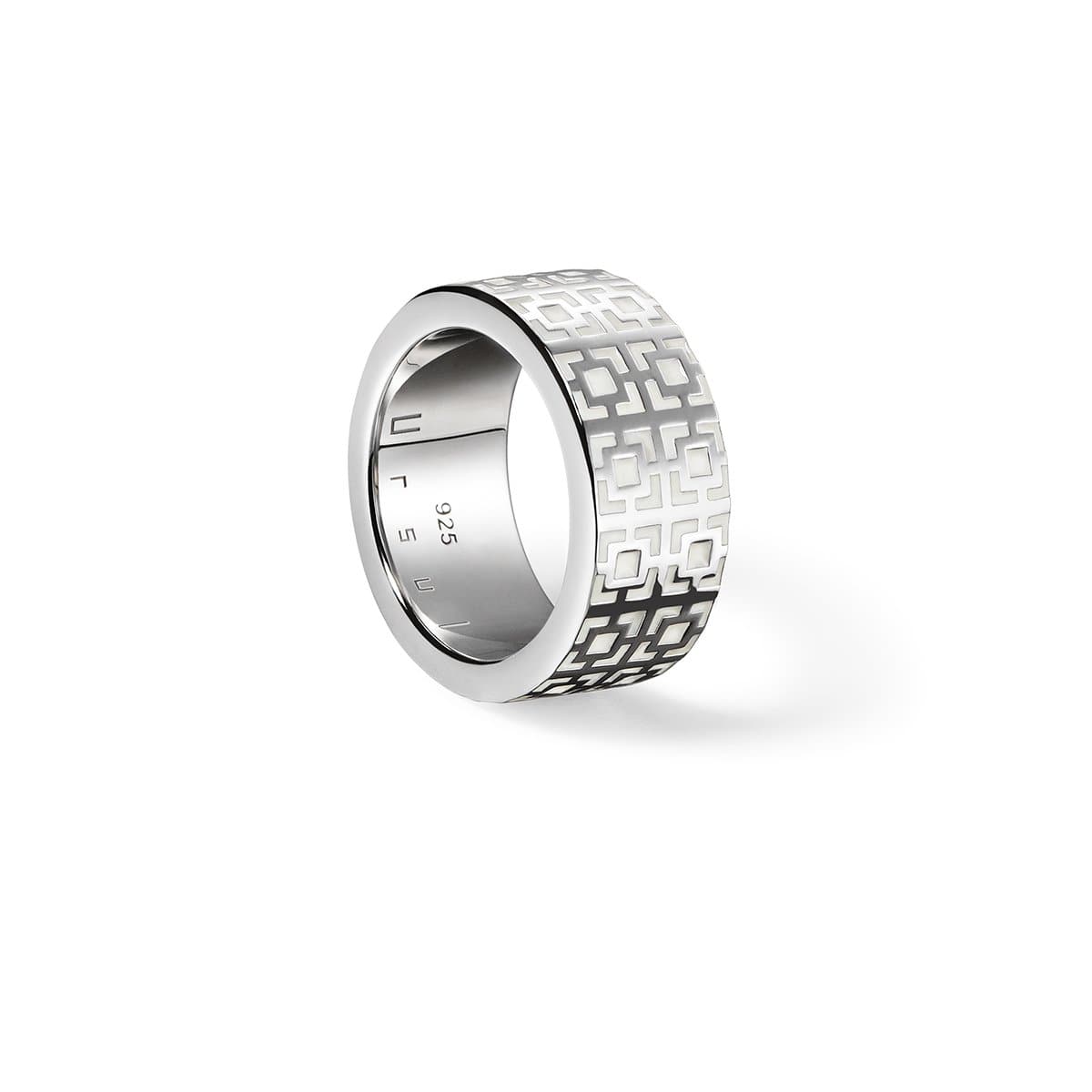 bague argent femme luxe monogramme