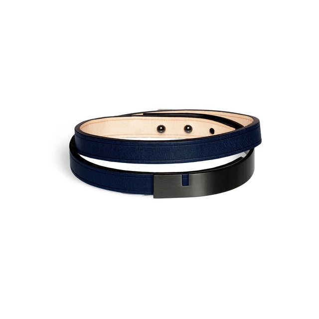 bracelet cuir bleu