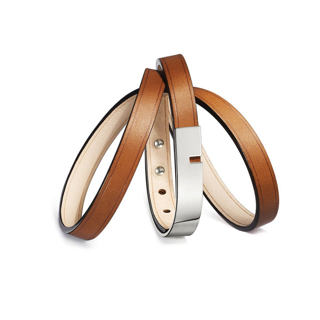 Bracelet cuir camel femme | U'TURN TRIPLE