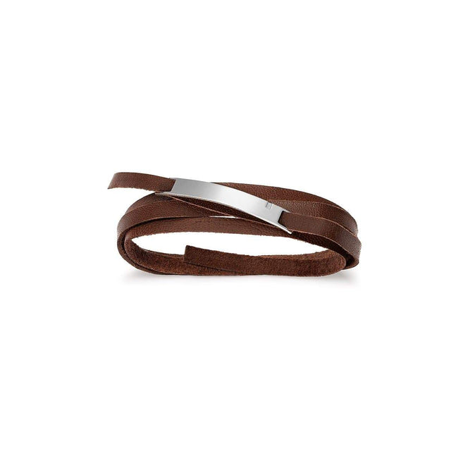 bracelet cuir homme personnalisable marron