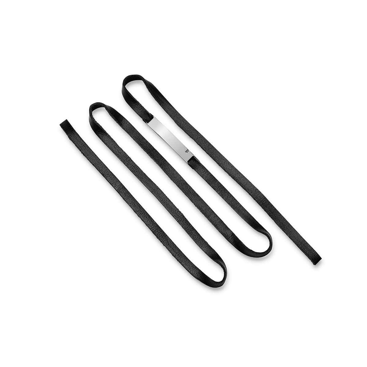 Bracelet LOVE U, Cuir noir