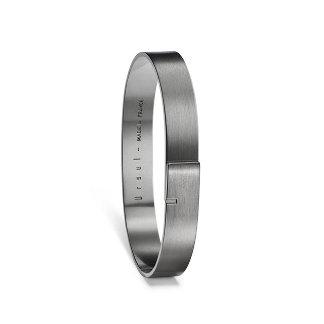 bracelet jonc homme argent noir saturne