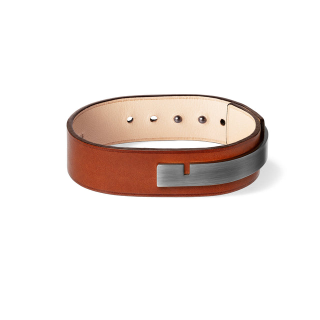 Bracelet large cuir acier | U-TURN.18