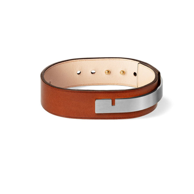 Bracelet large cuir acier | U-TURN.18