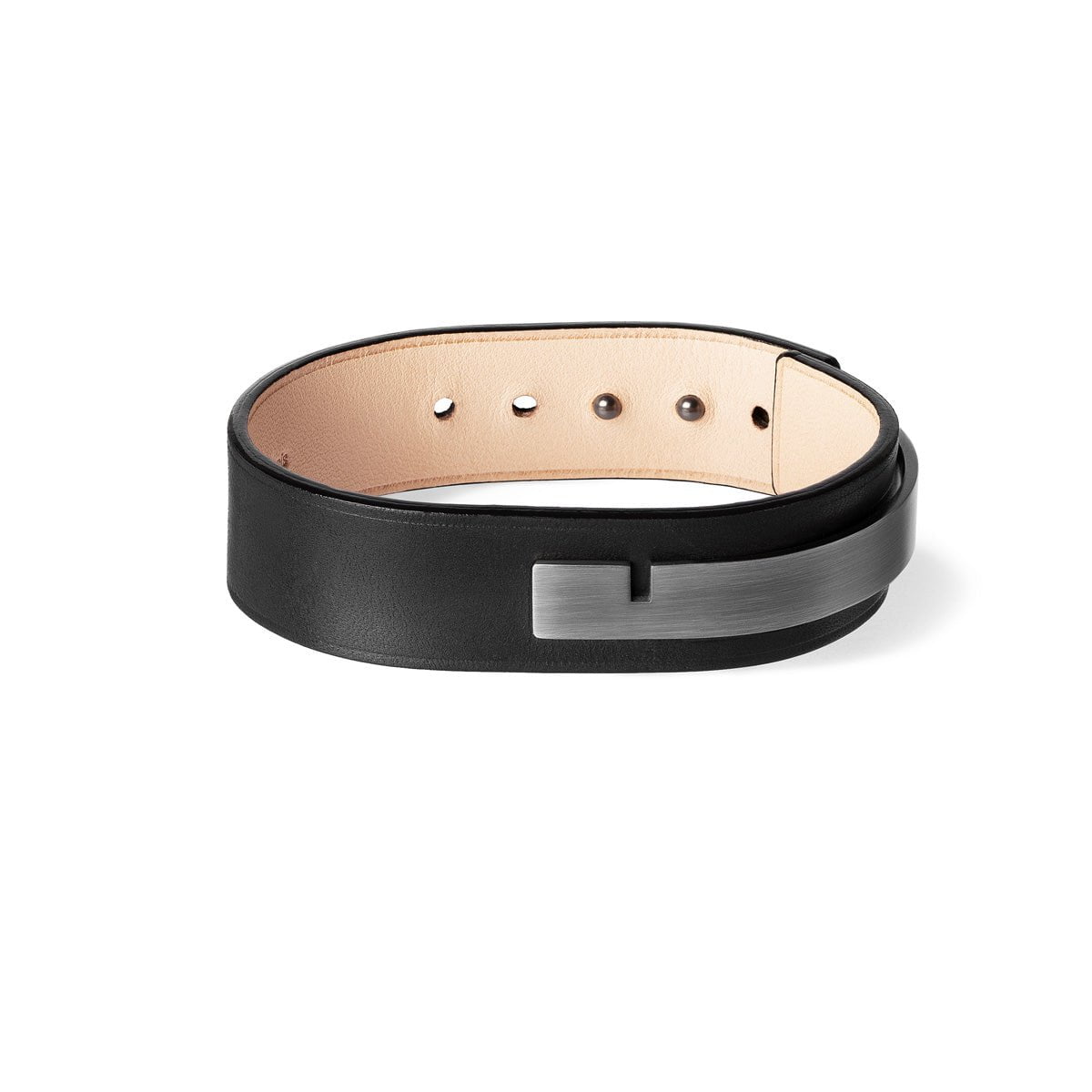 Bracelet large cuir acier | U-TURN.18