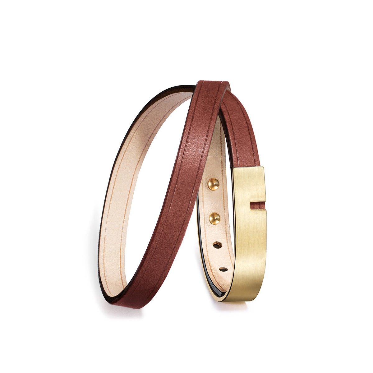 bracelet double tour fauve or