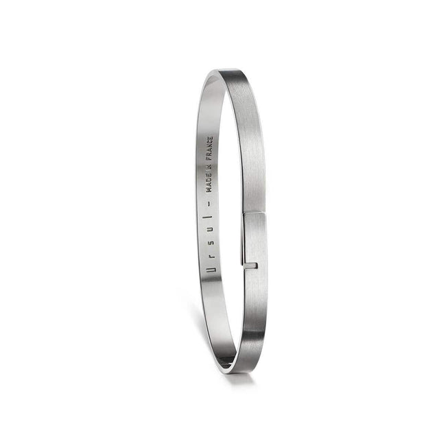 jonc homme argent mat
