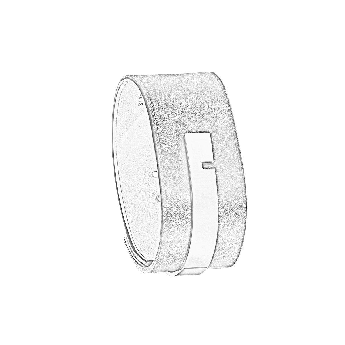 Lanière cuir style manchette U-TURN.28