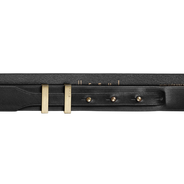 Ceinture fine noir dorée femme spartiate