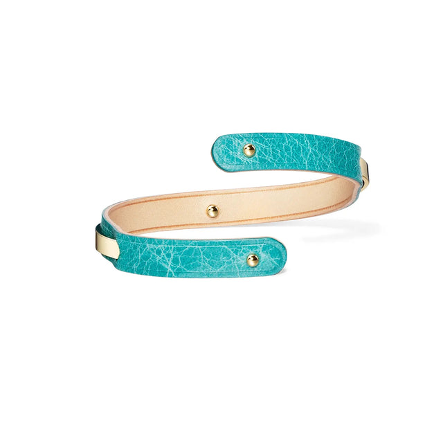 bracelet cuir turquoise uraeus