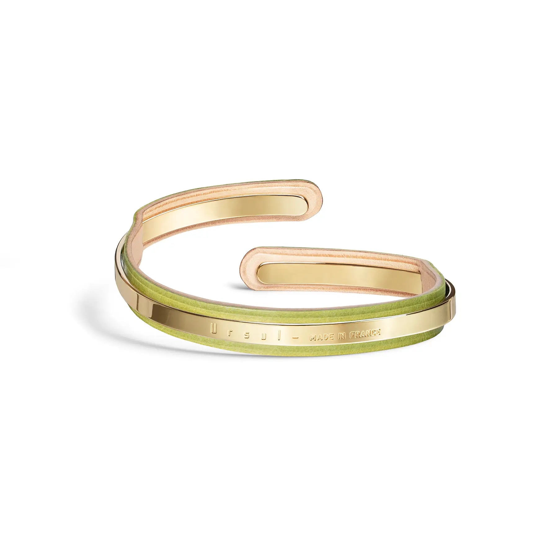Bracelet cuir citron vert URAEUS n°6