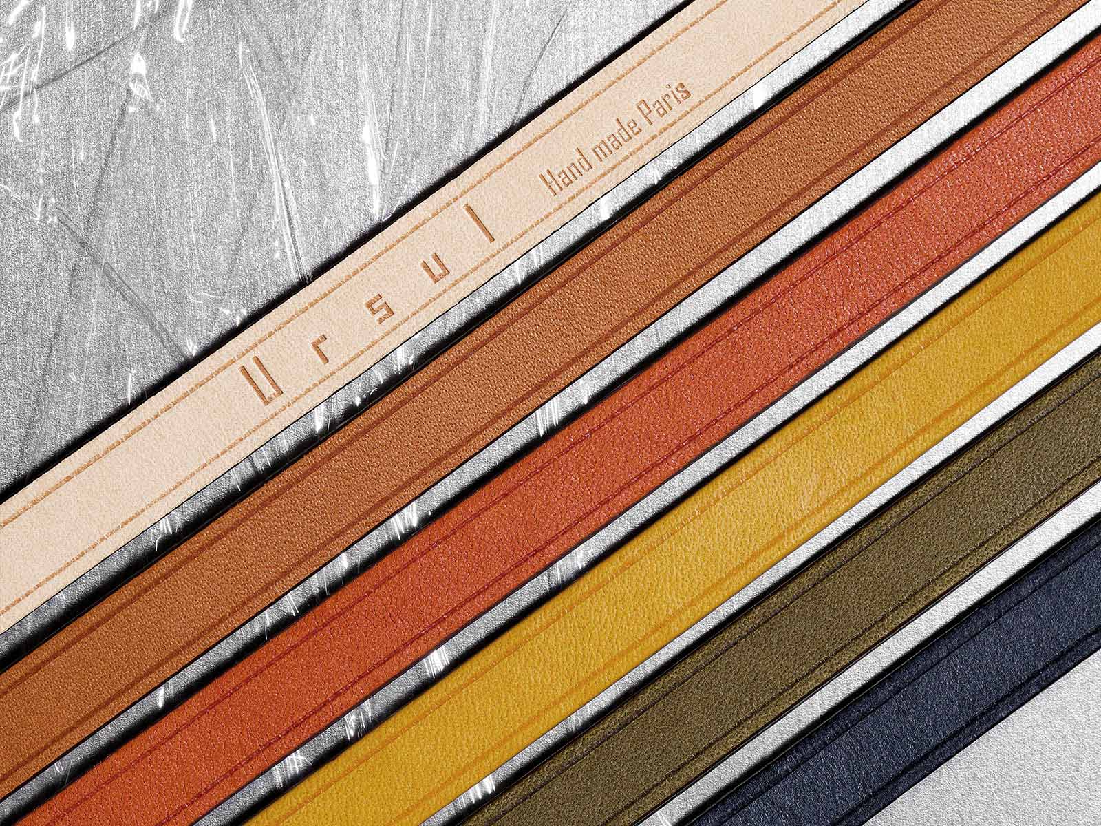 lanières artisanale de cuir de couleur fabriqué en France