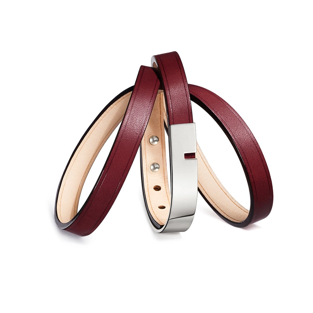 Bracelet cuir bordeaux | U'TURN TRIPLE