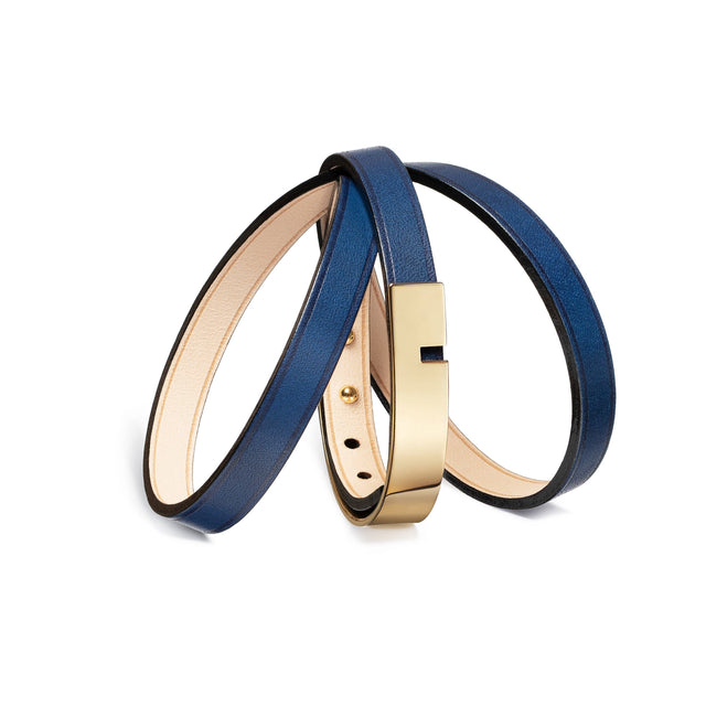 bracelet interchangeable or bleu