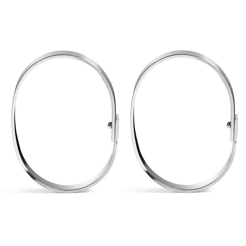 Duo de jonc argent mat et poli