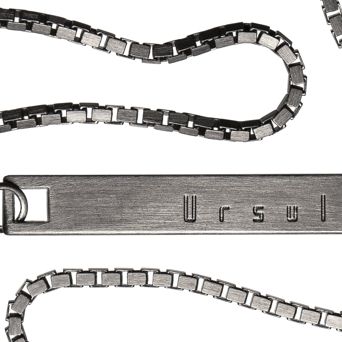 bracelet argent homme noir mat